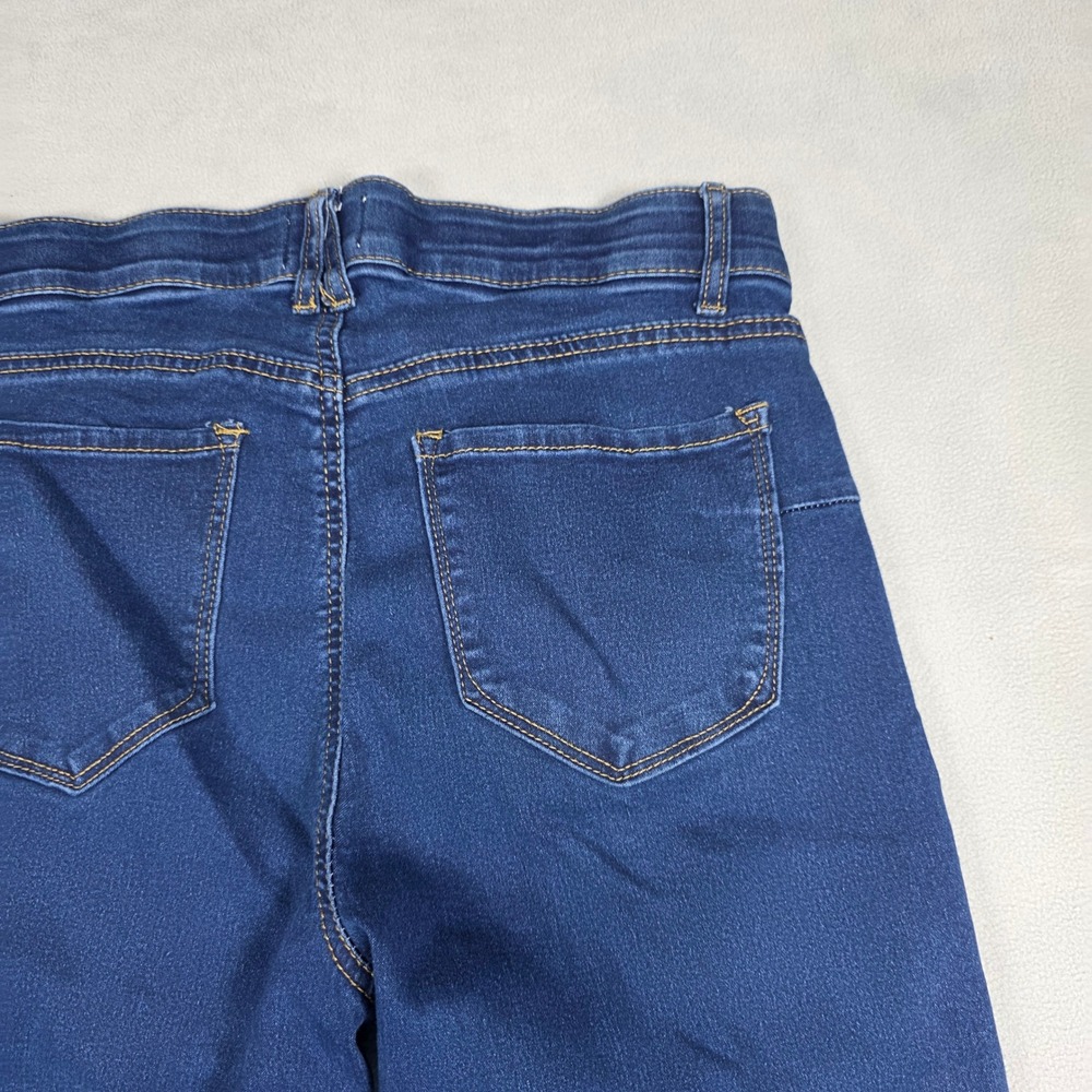 Angels Jeans Women 10 Blue Straight Everluxe Lift Straight Stretch Dark Wash - Picture 8 of 10